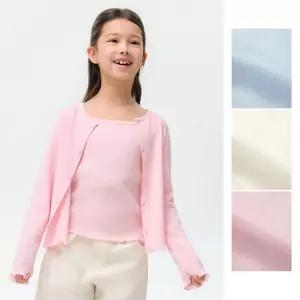 MKG3TC2001 여아)크링클 가디건 세트