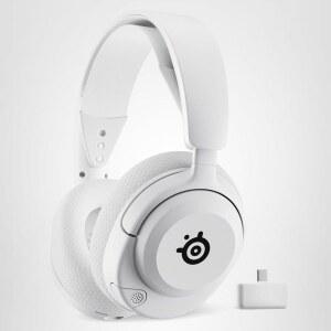 [미국배송] 스틸시리즈 아크티스 노바 5 무선 멀티 시스템 게이밍 헤드셋 U2014 화이트 네오디뮴 마그네틱 드라이버 100+ 오디오 프리셋 60 HR 배터리 2.4GHZ 또는 BT GEN2.X 마이크 PC PS5 PS4 스위치 모바일