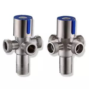 스테인레스 수도꼭지 다용도 급수 싱크대 수도 부품 세면대 밸브 주방 물분배 가정용 수도관 샤워기 냉온수