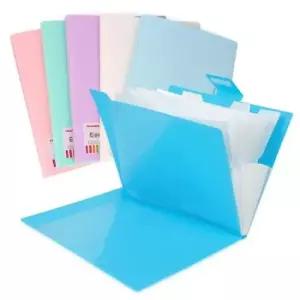 플라스틱파일케이스 아코디언 파일케이스 6칸 학습지 문서 분류 보관 A4