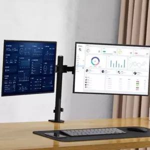 각도 조절 모니터 거치대 데스크 스탠드 책상용 듀얼 모니터 암 고정 받침대 높이