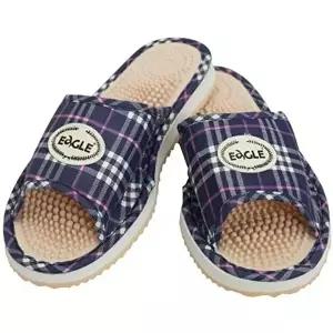 [엄지척]지압거실화 143YPQ71 체크무늬 ORIGINAL 곤색