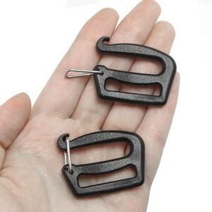 5/10pcs 퀵 릴리스 G 후크 블랙 26/38mm 웨빙 버클 야외 수하물 자루 배낭 조정 가능 가방 클립
