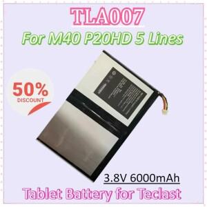 Teclast M40 P20HD 5 라인 태블릿 고용량 배터리 용 새 TLA007 3.8V 6000mAh 교체 백업