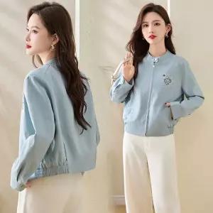 면 여자점퍼 집업 야구 항공 자수 마 쇼트 코트 춘추 레이스 차이나 자켓 상의 복 원템1