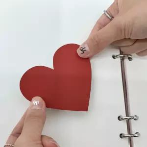 하트 스크래치 복권 스티커 레드 10P/스크래치스티커/서프라이즈카드/특별한카드/특이한선물/？J는스티커