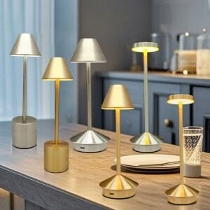 터치 무드등 테이블 데스크 충전식 LED 3색 장식용 램프 침실 레스토랑 바 룸 조절