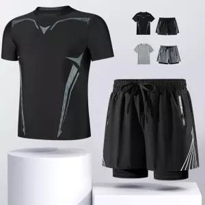 남성 수영복 3종세트 실내수영복 반팔 반바지 상하복