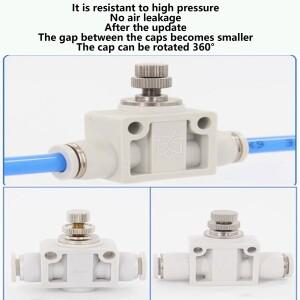 2PCS 스로틀 밸브 LSA 416mm 공기  속도 제어 호스 공압  인 피팅