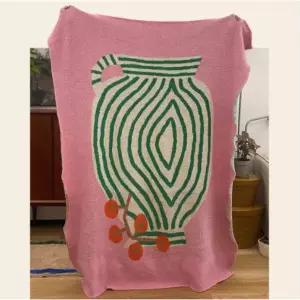 벨벳 니트 블랭킷 무릎 캠핑 소파 담요 거실