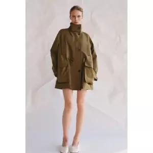 ZARA ZW 컬렉션 오버사이즈 파카 - 라이트 베이지 {WLM}