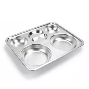 구내식당 학교 급식판 4찬 6구 배식 스텐식판 가족 혼밥 반찬 1인용 성인 어른