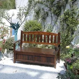 야외 원목 수납 테라스 의자 탄화 정원 박스 펜션 나무 벤치 카페