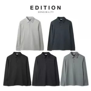 [롯데백화점]에디션 26 SS 남자춘추티셔츠 베이직 매쉬 카라 긴팔 티셔츠 5종 1택 NEG1TT1921 DR4488