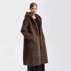 후드 퍼 롱 코트 GPACT002F