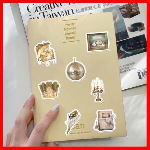 10/30/50pcs 빈티지 Ins 스타일 만화 스티커 레트로 간단한 전사 술 DIY 전화 스케이트 보드 자전거 노트북