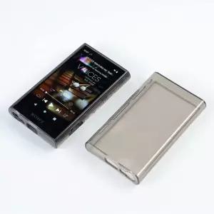 소니 워크맨 NW-A300 시리즈 NW-A306 NW-A307용 소프트 클리어 TPU 보호 쉘 스킨 케이스 커버(클리어 블랙