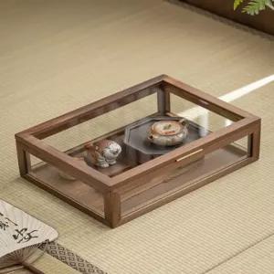 찻잔 쇼케이스 원목 유리 우드 장식장 진열장 빈티지 컵 다기장 레트로