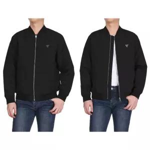 게스 남성 버머 자켓 보머 봄버 남자 데일리 재킷 간절기 노카라 점퍼 블루종 아우터