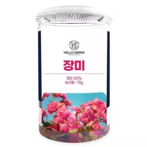 헬로우그린 장미 70g 통 장미차 꽃차 로즈티