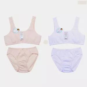 살색 흰색 성장기 여아 초등생 속옷세트 스포츠 브라 팬티 셋트 언더웨어