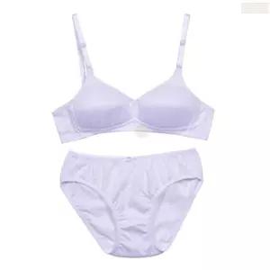 주니어 2단계 흰색 브라팬티 세트 청소년 브라자팬티 10대 여아 속옷
