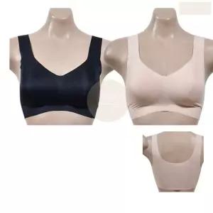 무봉제 심리스 스포츠 뽕 브라 검정 베이지 패드 브래지어 블랙 여성 속옷