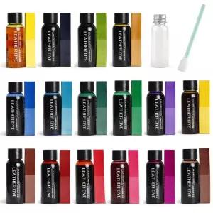 가죽염색약 페인트 복원제 30ml 가죽 염료 색소 코트 수리 제 스펀지 스틱 염색 공예