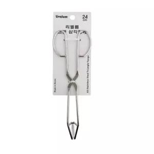 ( )스텐 삼각집게 24cm 캠핑집게 캠핑고기집게 스텐리스집게 요리용핀셋