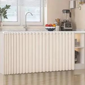 싱크대하부장가림막 팬트리 주방 레일 선반 신발장 방수천 무자석 커튼