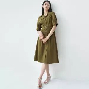 [지센] 여성 벨티드 셔츠형 원피스 LFOPO491_OL