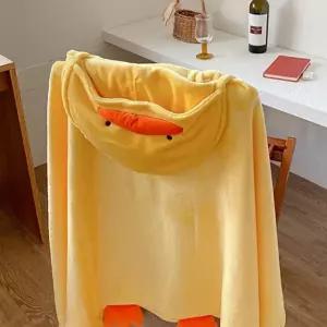 CT몰정품 오린이 캐릭터 입는 후드 망토 집순이 극세사 담요 블랭킷 똑딱이 단추