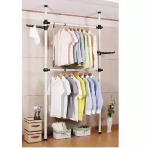 [생활] 행거 드레스룸 행거 옷걸이 기둥 행거 옷선반 2단