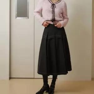 백화점 에고이스트 금속장식 포인트 스티치 볼륨 스커트 ER1WS162