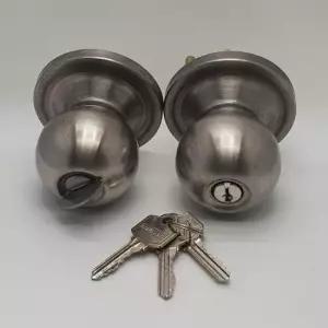 방화문용 도어래치 원형 문손잡이