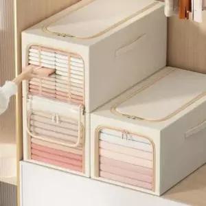 [생활] 지퍼형 패브릭 정리함 옷장 드레스룸 리빙박스 대형