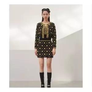 백화점 에고이스트 다이아 자가드 플라워 니트스커트 EQ1KS660