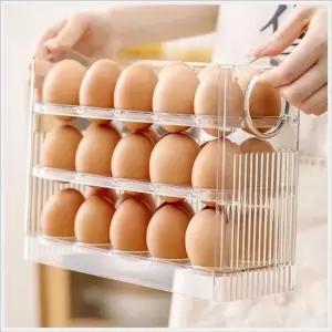 현이몰 계란보관함 에그트레이 계란 정리 보관 냉장고트레이 에그트레이30구 3단에그트레이 3단계란보관함