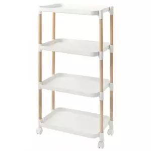 다용도 이동식 선반 4단 1P 바퀴 트롤리 수납 트레이