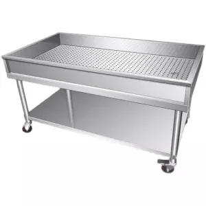 대형 조리 테이블 이동식 싱크대 물빠짐 스텐 식품