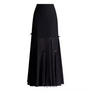 치마 여친 검정 롱 머메이드 데일리 랩 슬림핏 봄여름 스포M1
