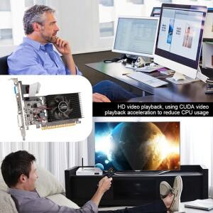 게임용 그래픽 비디오 카드  HD VGA DVI 인터페이스  오락용 교체 액세서리  GT610  810MHZ  DDR3  1 GB