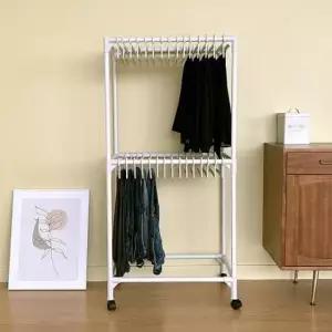 [생활] 튼튼 철제 2단행거 바지걸이 이동식 조립식