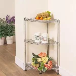 [생활] 메탈코너랙 3단 가정용 틈새 거실 철제 다용도 조립식 앵글 베란다 수납선반