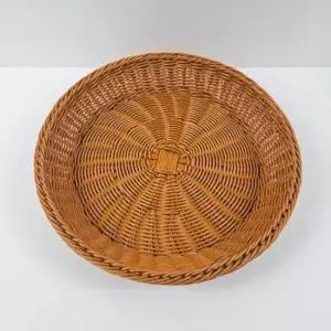 [생활] 원형 등나무트레이 40CM 대 등채반 업소용 진열 간식