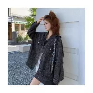 빈티지 가을 여자 청 매일예쁜 재킷 호피 코트 긴팔 자켓 상의 인기3