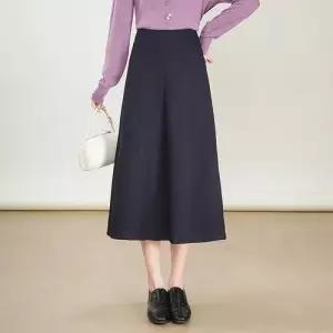 여사친 스커트 데님 캐주얼 가을 청치마 중기장 A라인 우산 스포M3