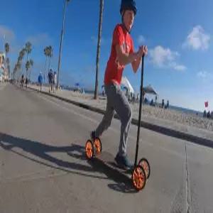 탈착식 스케이트보드 손잡이 - (핸들 전용 보드 없음) 배우기 쉽게 만듭니다