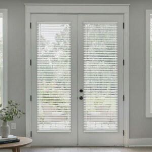 REGAL 부동산 퀵인스타 매그마운트 공구 없음 금속 스틸 도어용 드릴 무선 1인치 자석 미니 블라인드, 25인치 폭 x 72인치 높이, 흰색