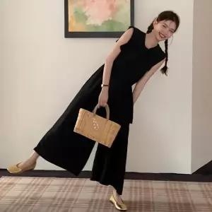 [SALE] 여성 퍼링 린넨 와이드 팬츠 점프수트 31593739)